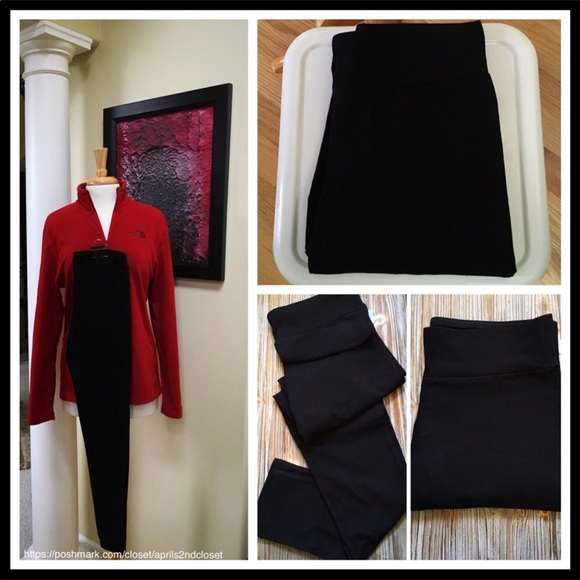 BLACK LEGGINGS BASIC SKINNY KNIT PANTS - Picture 2 of 8